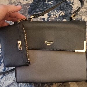 Dune London Black and Gray Crossbody Bag